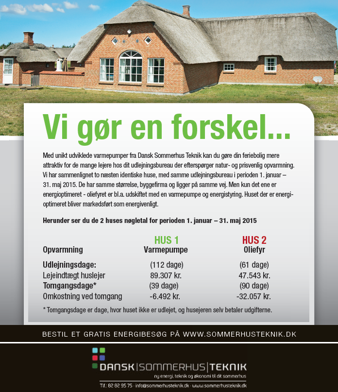 Poolsommerhus-besparelse og ekstra indtjening-Dansk Sommerhus Teknik
